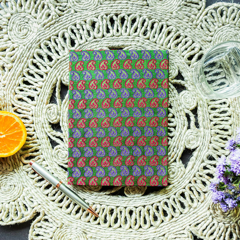 Handmade Banaras Front Cover Plain Notebook