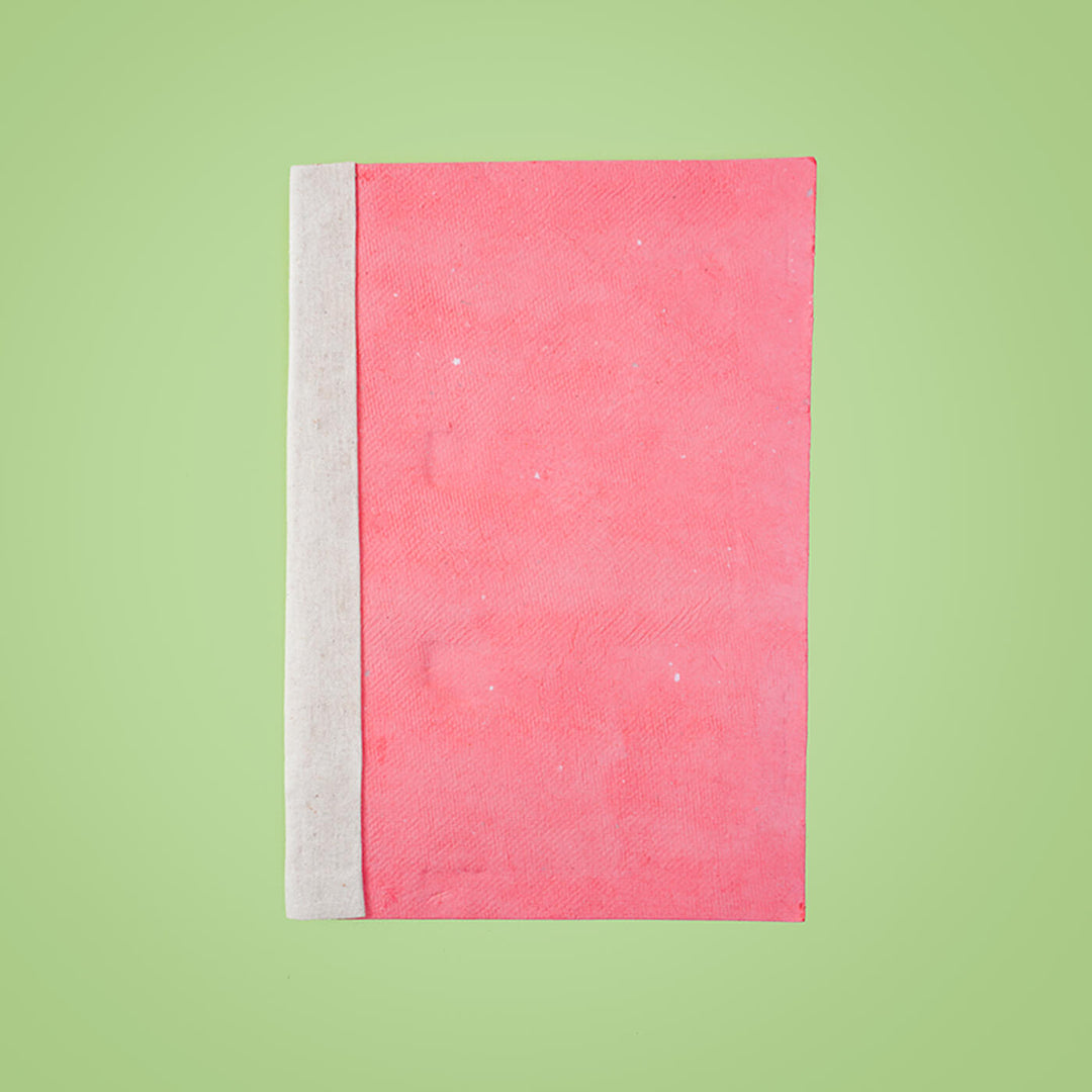 Handmade Pink Cardboard Plain Notebook