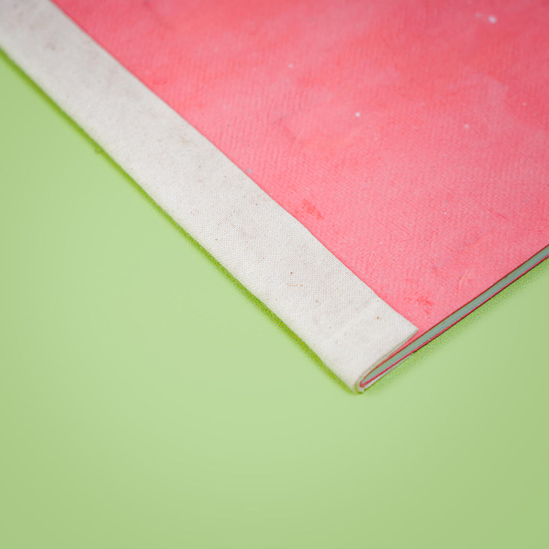 Handmade Pink Cardboard Plain Notebook