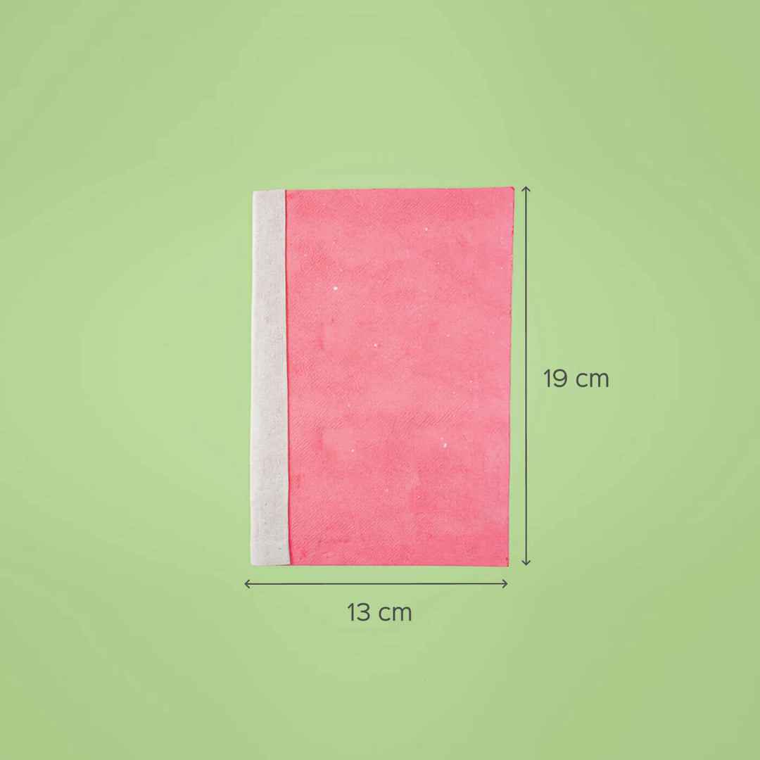 Handmade Pink Cardboard Plain Notebook