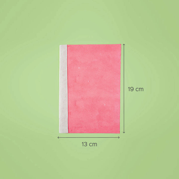 Handmade Pink Cardboard Plain Notebook