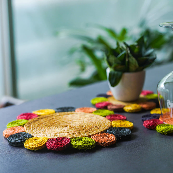 Handwoven Naturally Dyed Multicolor Placemat