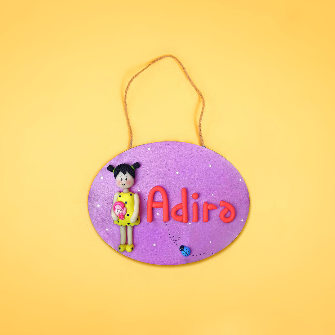 Little Girl Clay Nameboard