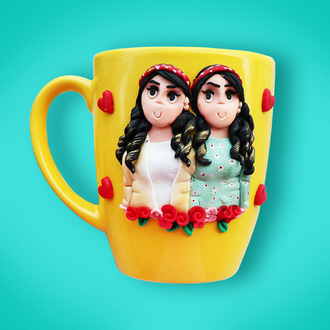 Personalised Besties Ceramic and Clay Mug