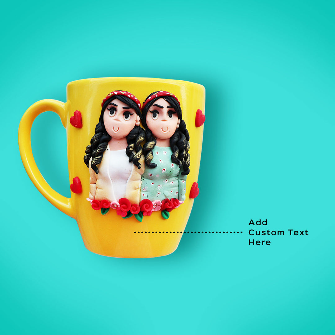 Personalised Besties Ceramic and Clay Mug