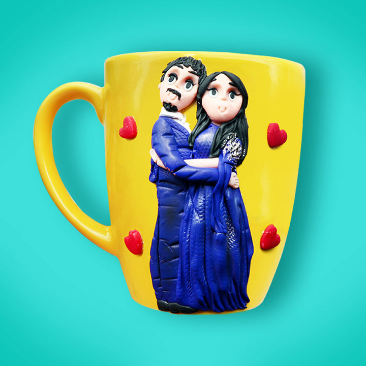 Couple in Love Personalised Ceramic and Clay Mug