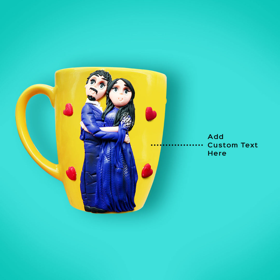 Couple in Love Personalised Ceramic and Clay Mug