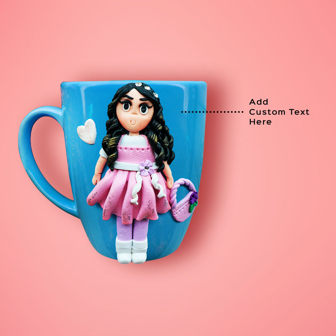 Cute Girl Personalised Ceramic and Clay Mug