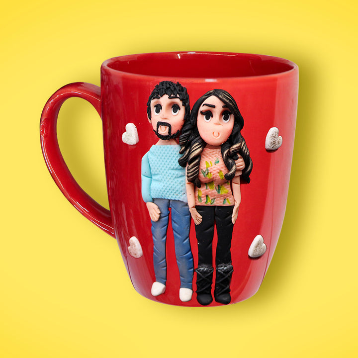 Cute Couple Personalised Ceramic and Clay Mug