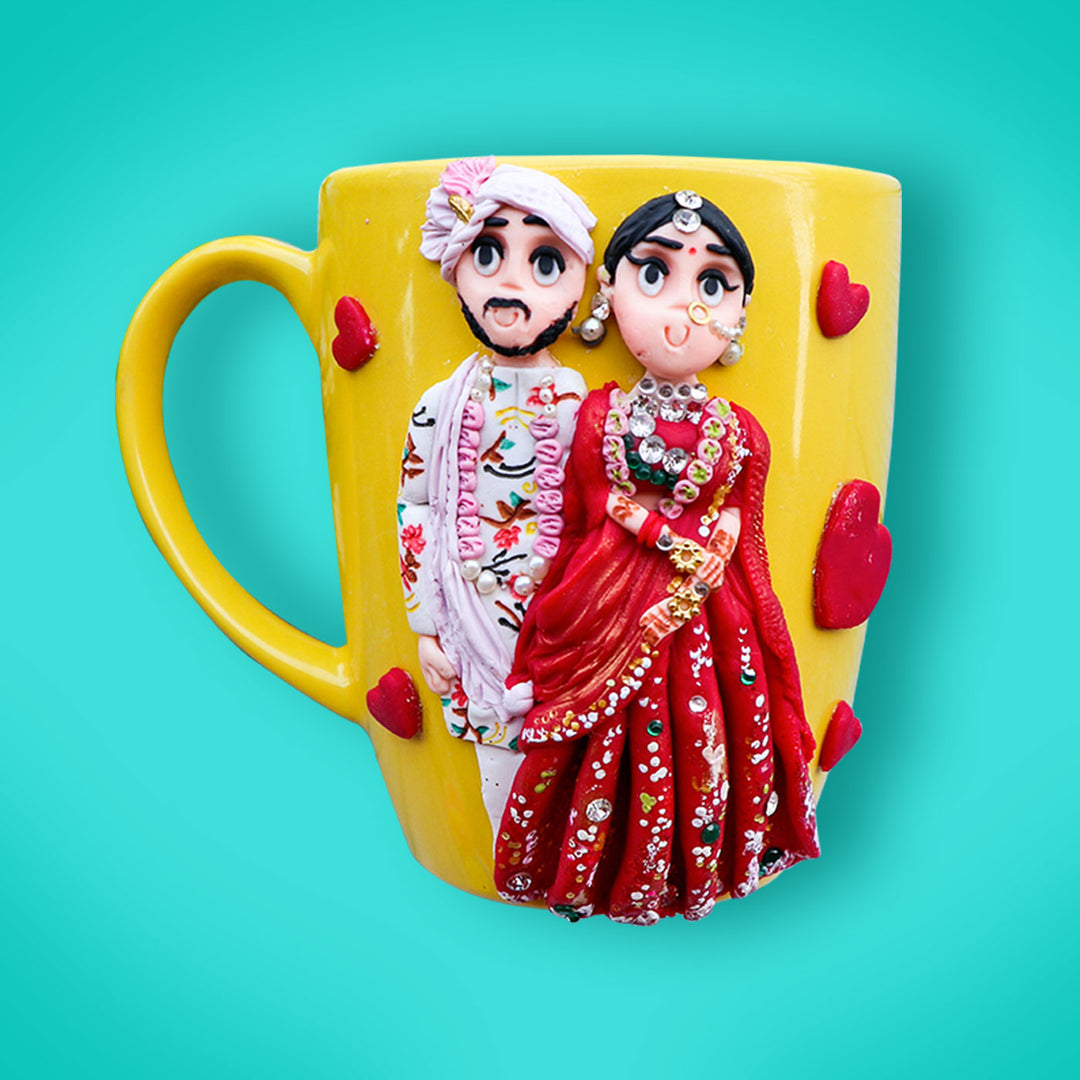 Wedding Couple Personalised Ceramic and Clay Mug