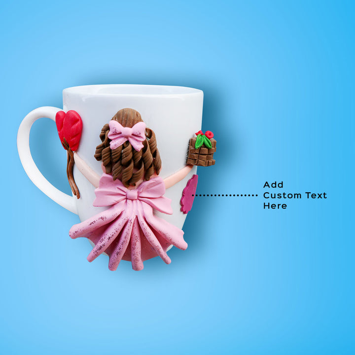 Personalised Birthday Girl Ceramic and Clay Mug - Pink