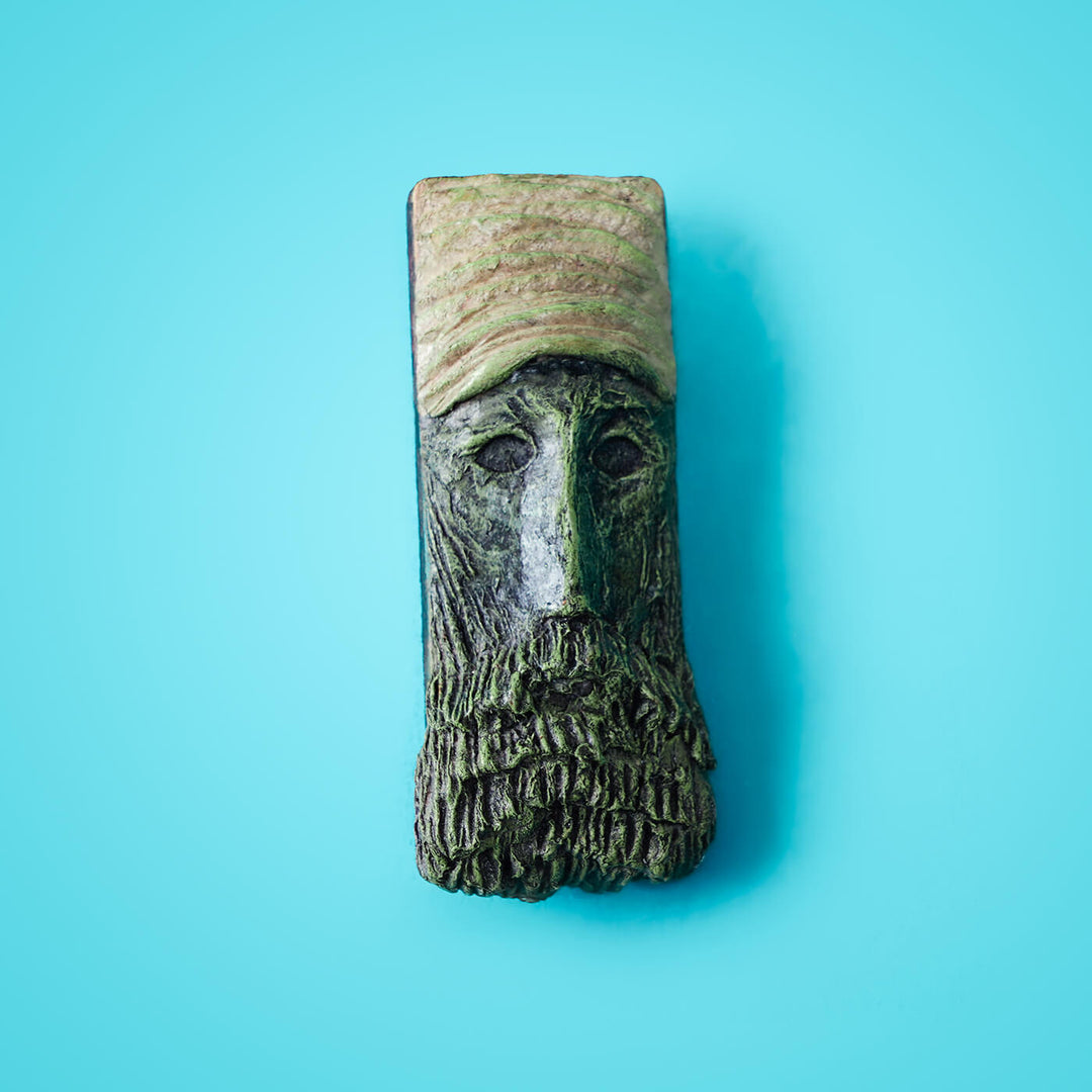 Buy Papier Mache Brooch Village Man Online On Zwende