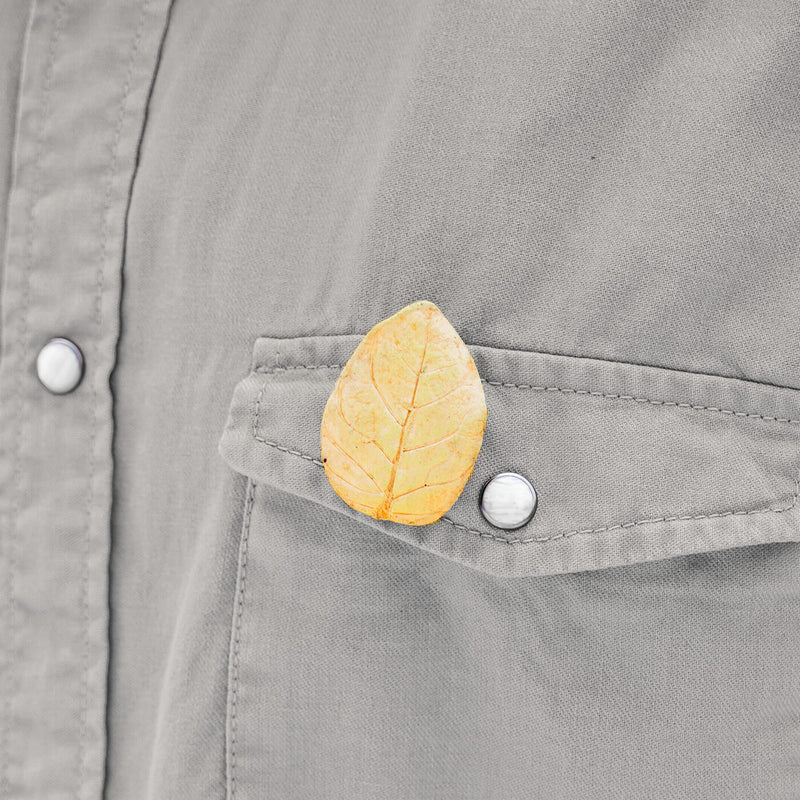 Papier Mache Brooch - Blush Orange Leaf