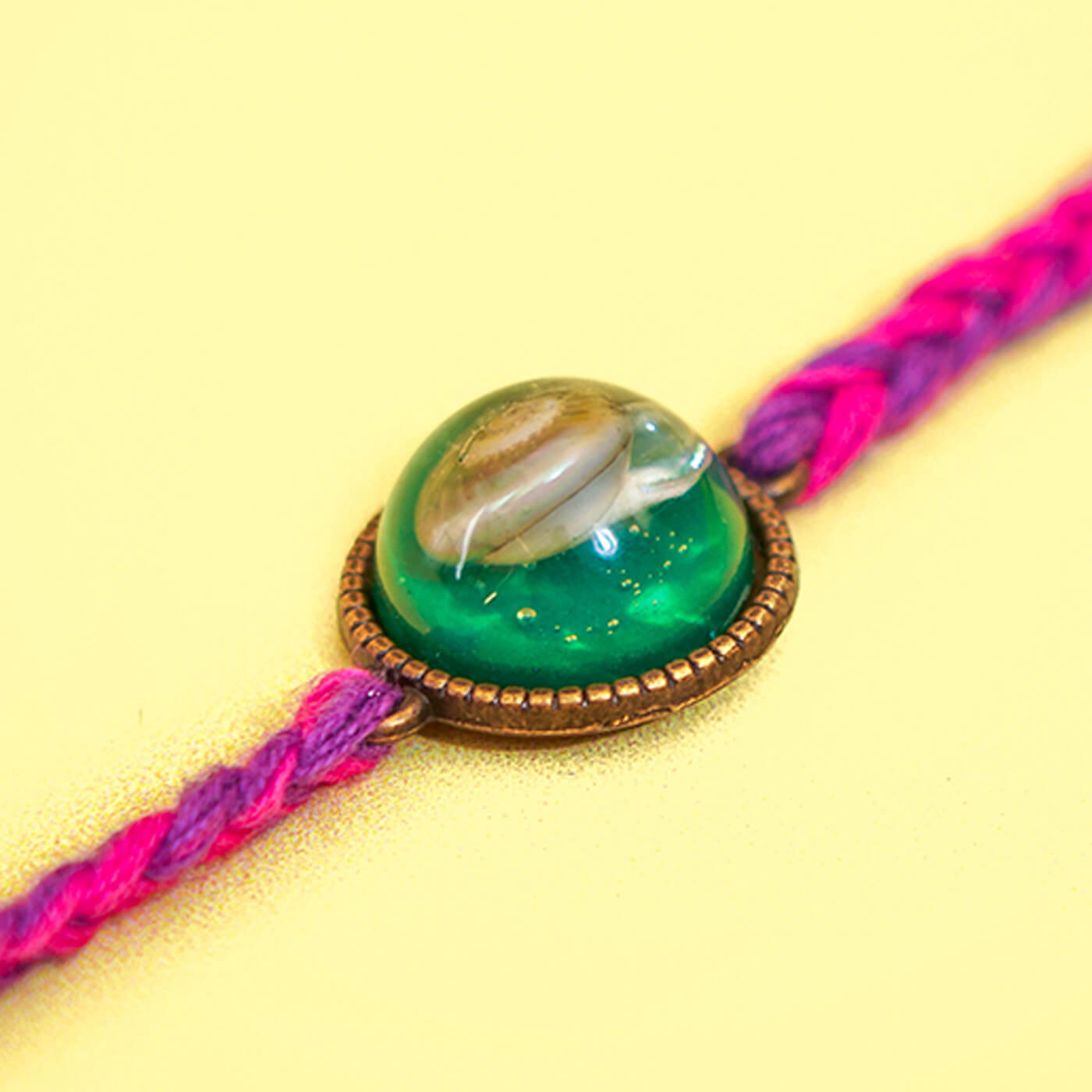 Buy Handcrafted Bio Resin Shell Rakhi Online On Zwende