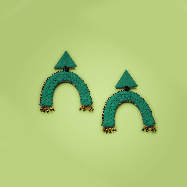 Horseshoe Fabric Braided Earrings