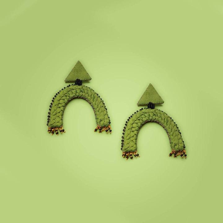 Horseshoe Fabric Braided Earrings