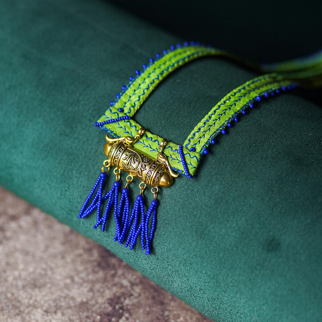 Green & Blue Statement Necklace