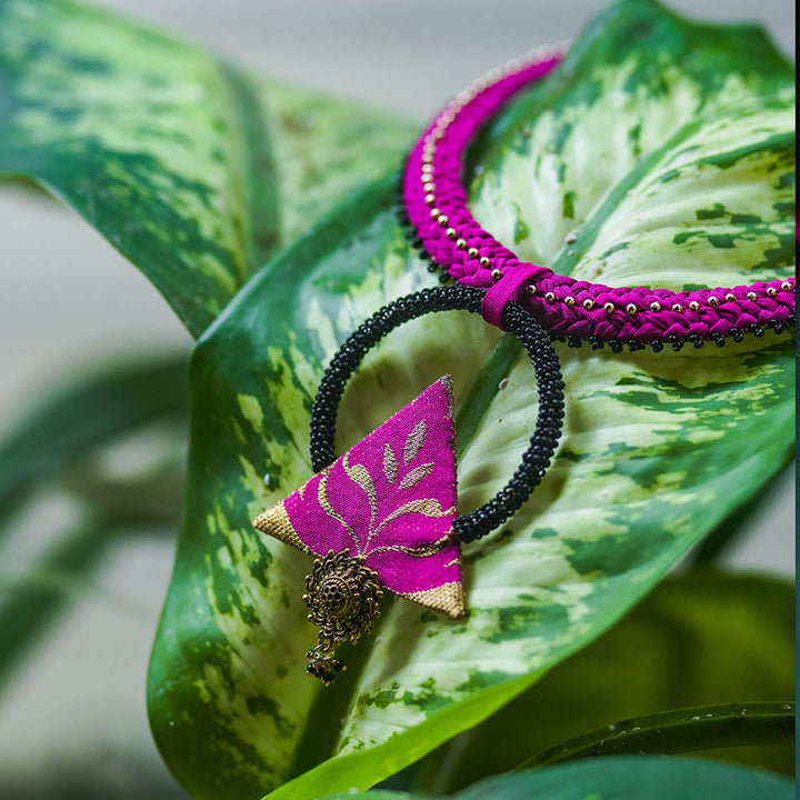 Pink & Black Statement Necklace