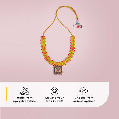 Yellow & Red Statement Necklace