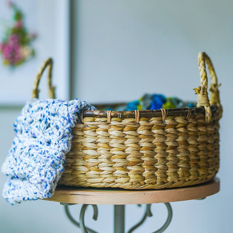 Handwoven Kauna Basket with Natural Handles