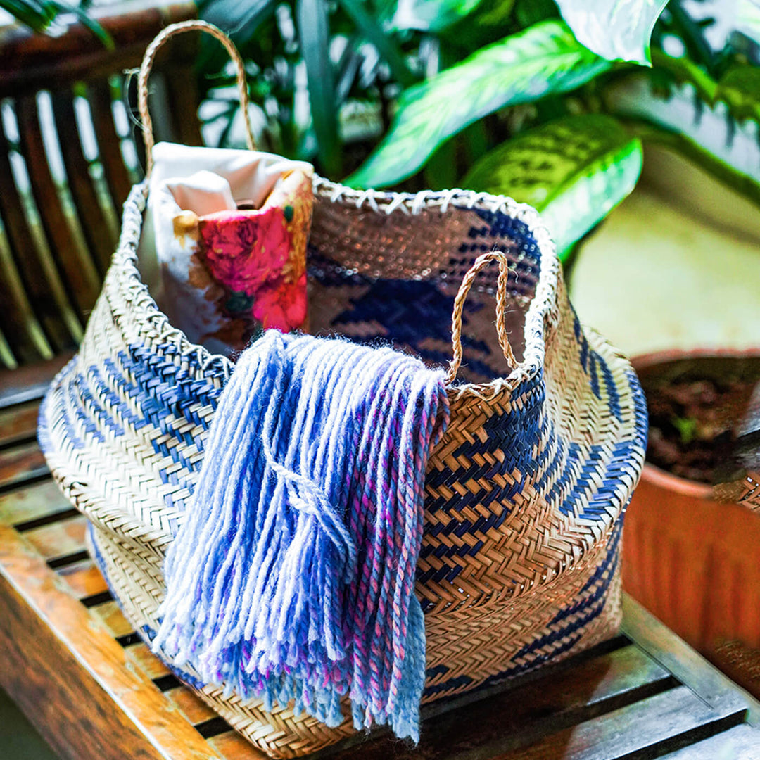 Handwoven SitalPati Belly Basket