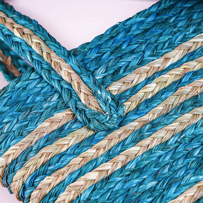 Handwoven Blue Sabai Tote Bag