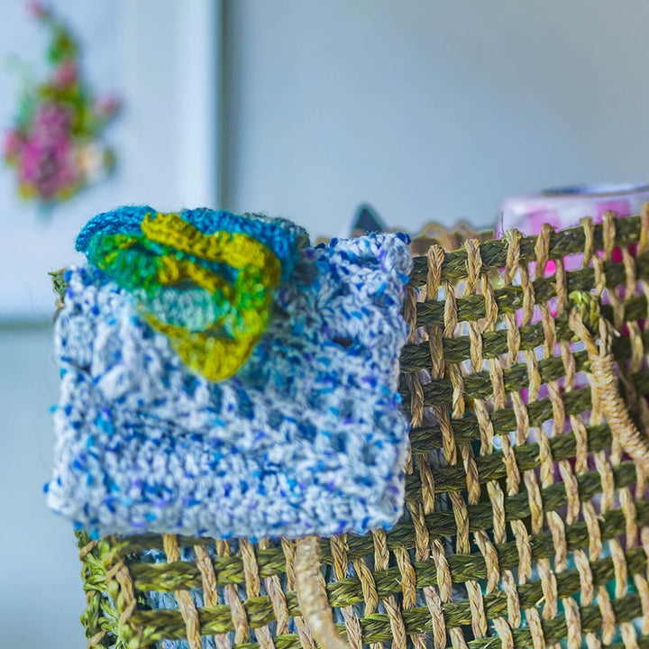 Handwoven Green Sabai Handbag - Zwende