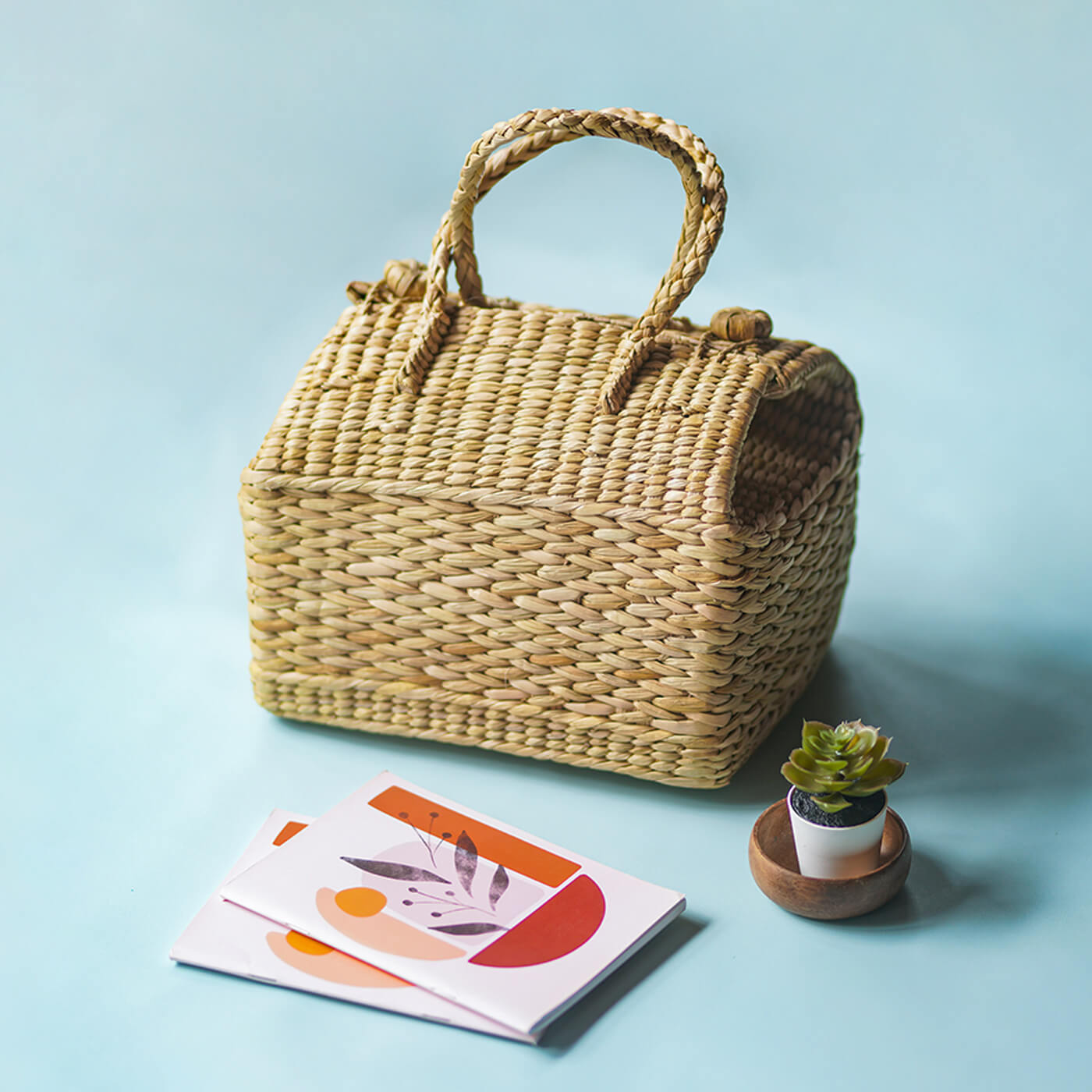 Kauna Grass Bag with hand embroidery design – kalavanistore