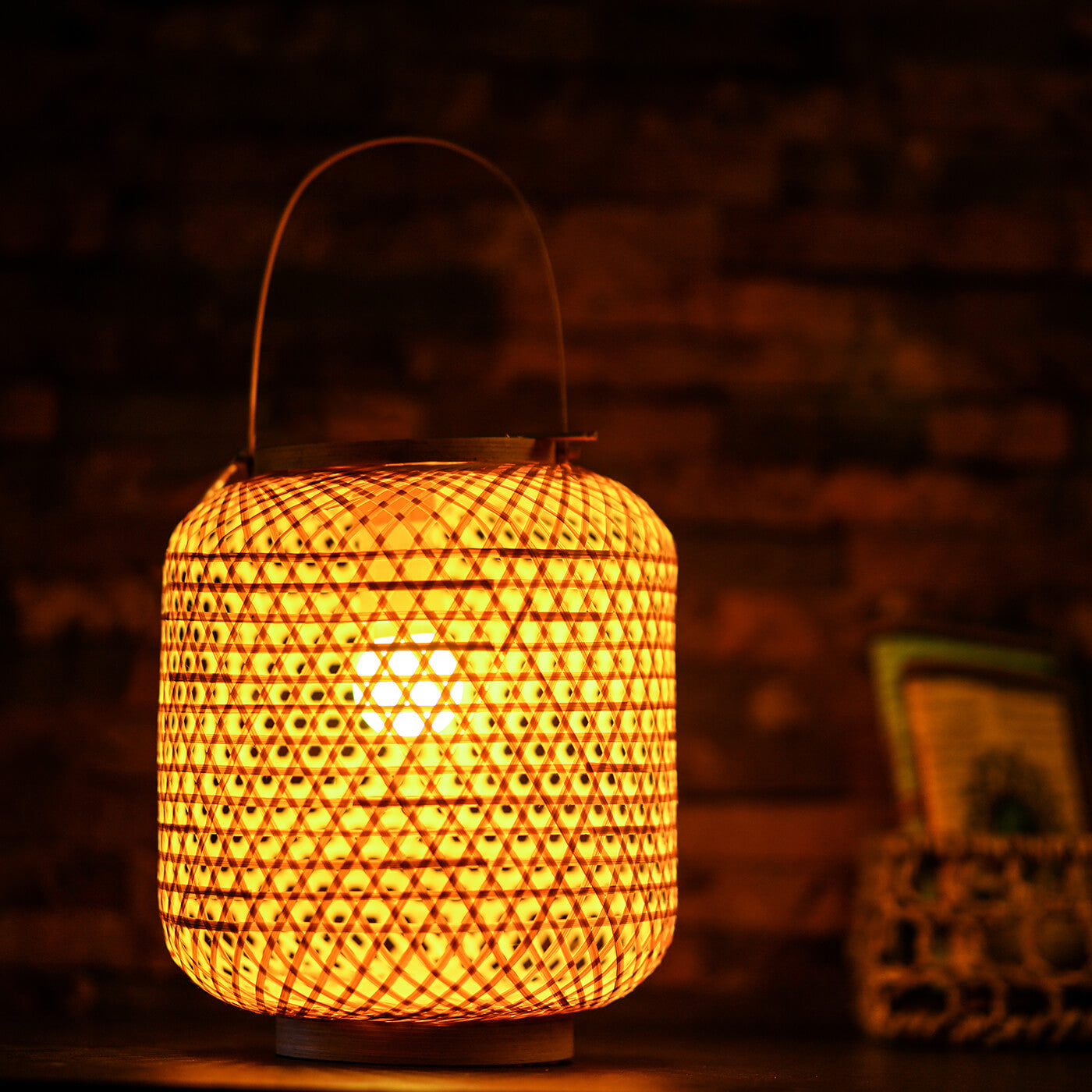 Bamboo Flickering Modern Lantern ロゴス Buy Bamboo Lantern - Cylindrical Online On Zwende