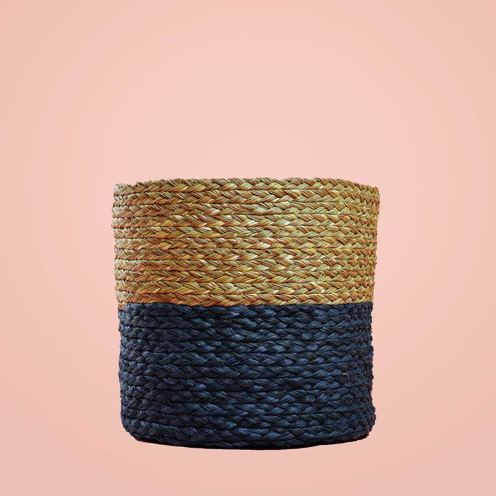 Sabai Planter & Organizer - Natural & Navy Blue - Zwende