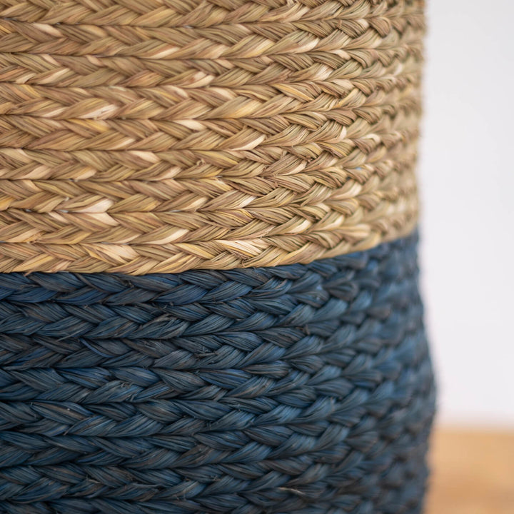 Sabai Planter & Organizer - Natural & Navy Blue - Zwende