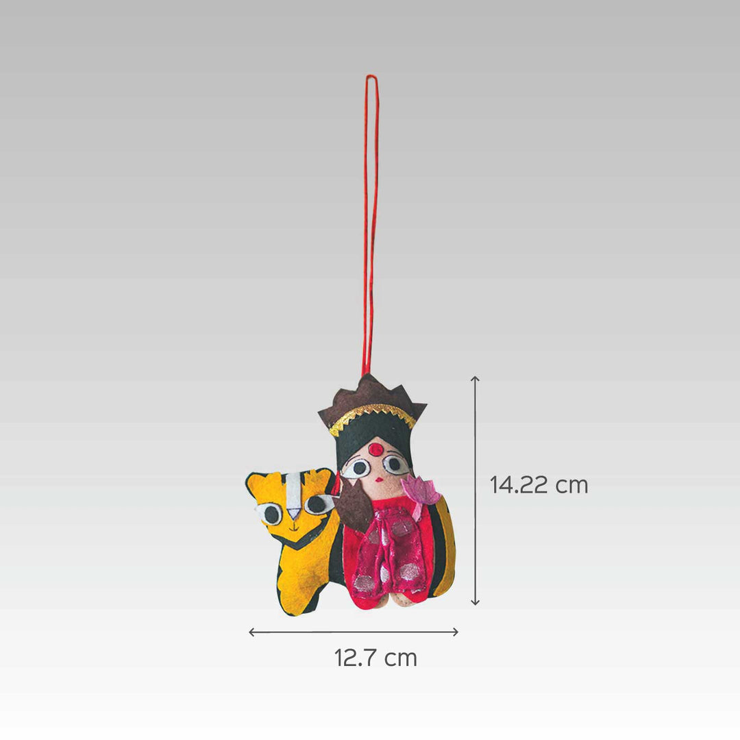 Upcycled Fiber Goddess Durga Charm