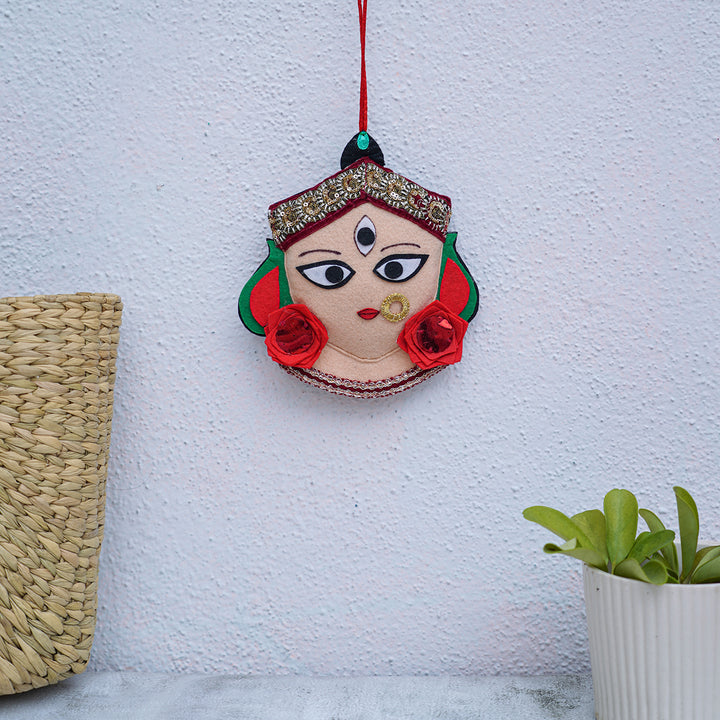 Handmade Felt Durga Face Charm