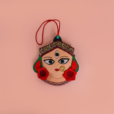 Handmade Felt Durga Face Charm