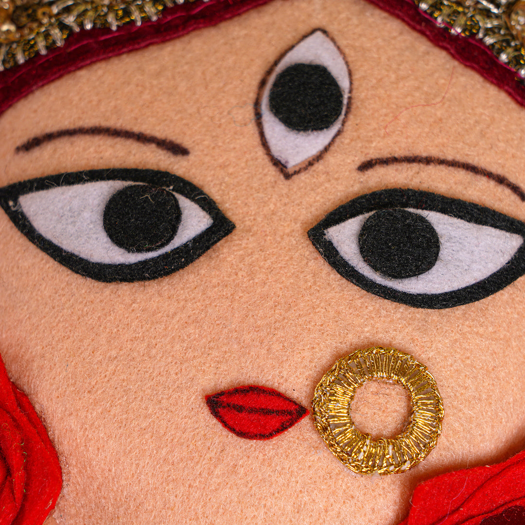 Handmade Felt Durga Face Charm