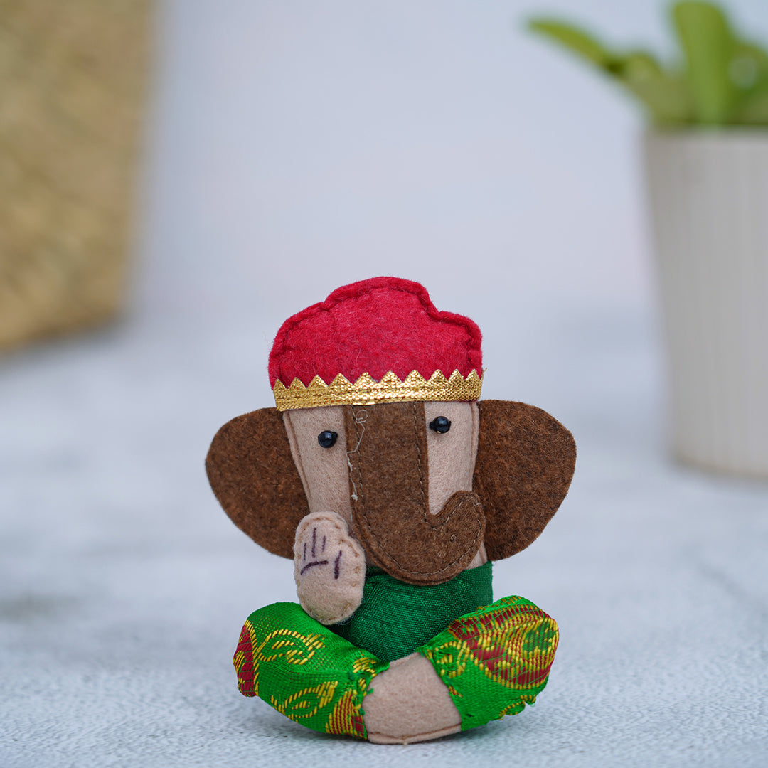 Handmade Mini Ganesha Felt Soft Toy