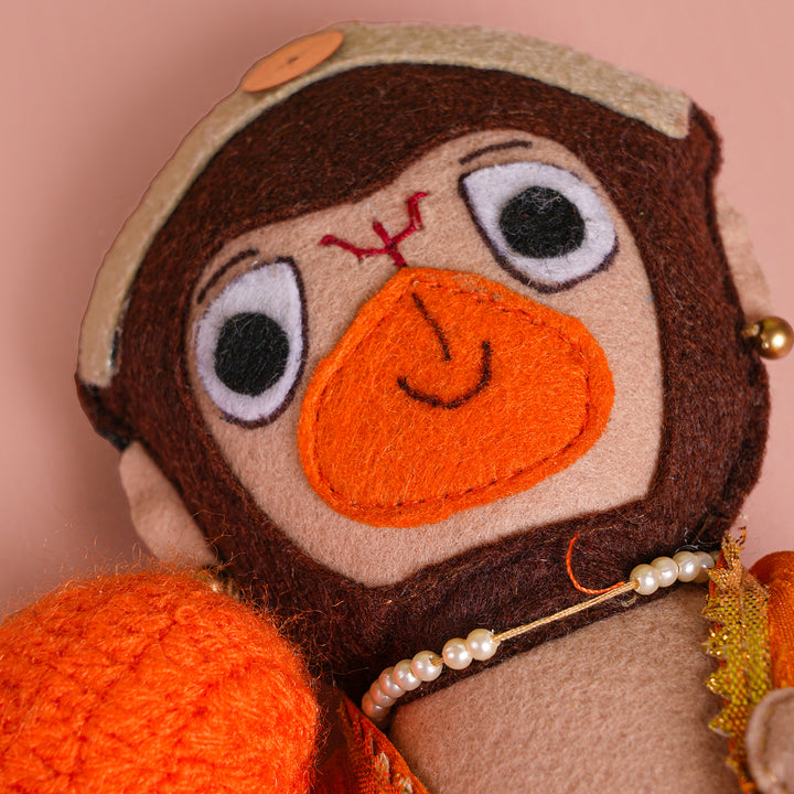 Handmade Hanuman Felt Soft Toy