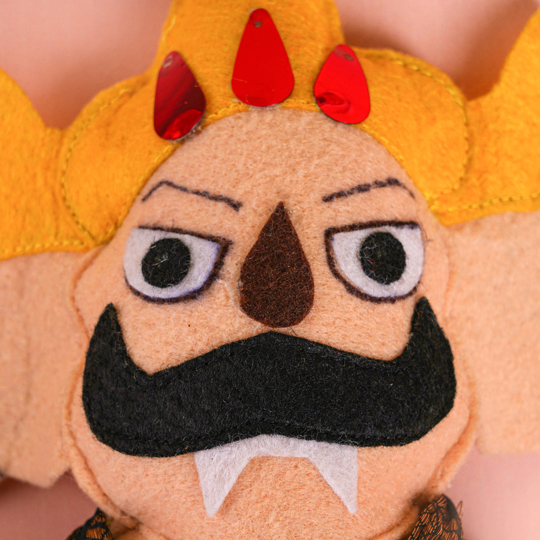 Handmade Raavan Felt Soft Toy