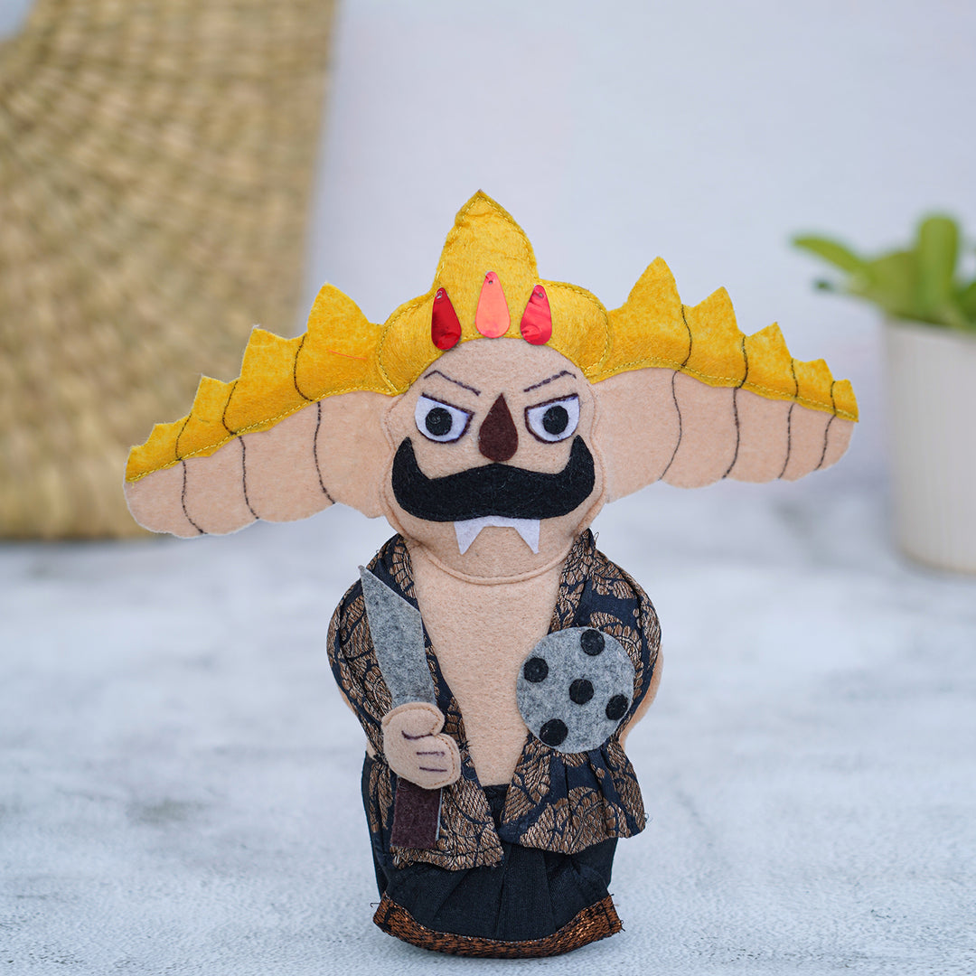 Handmade Raavan Felt Soft Toy - Main Image