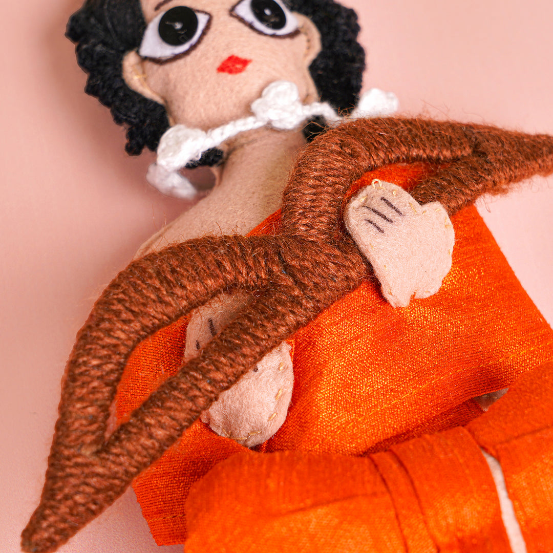 Handmade Rama and Sita Felt Soft Toys - Set of 2