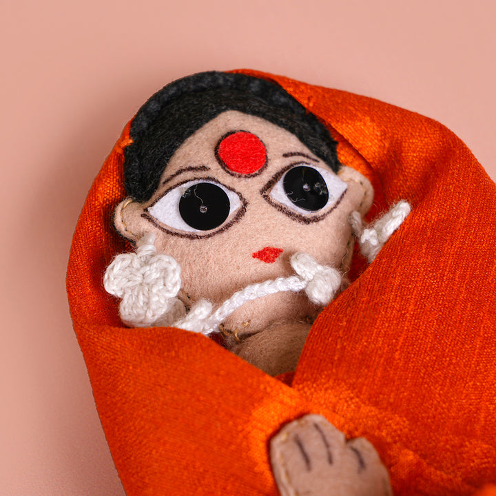 Handmade Rama and Sita Felt Soft Toys - Set of 2