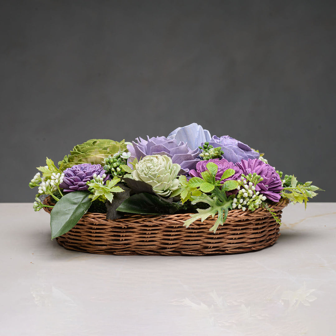 Handcrafted Solawood Flowers "A New Day" Floral Arrangement