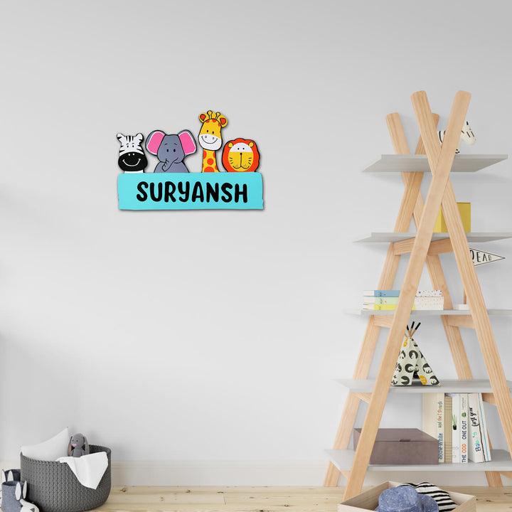 Animal Themed Nameboard for Kids