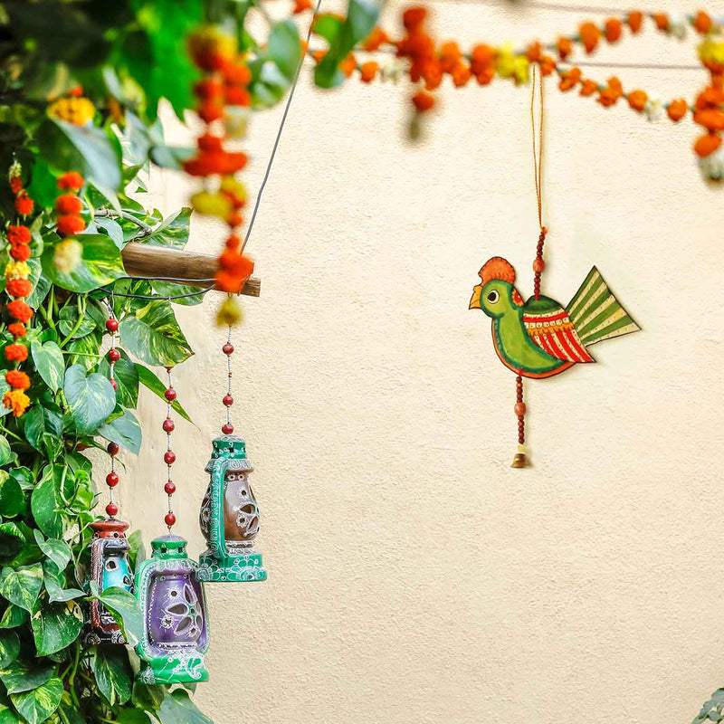 Tholu Bommalata Parchment Leather Birds Hangings - Pack of 2