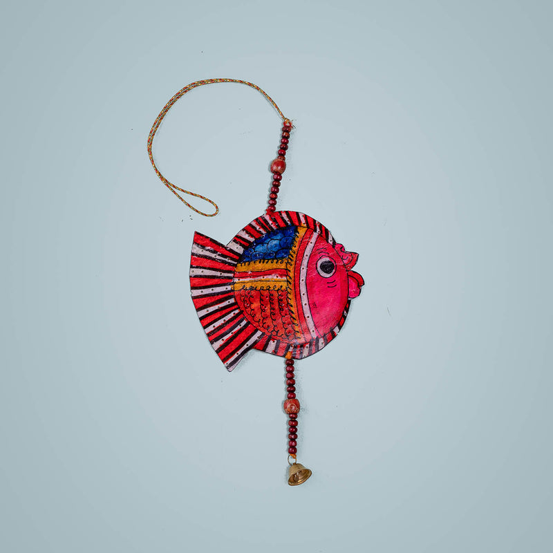 Tholu Bommalata Parchment Leather Fish Hangings - Pack of 2