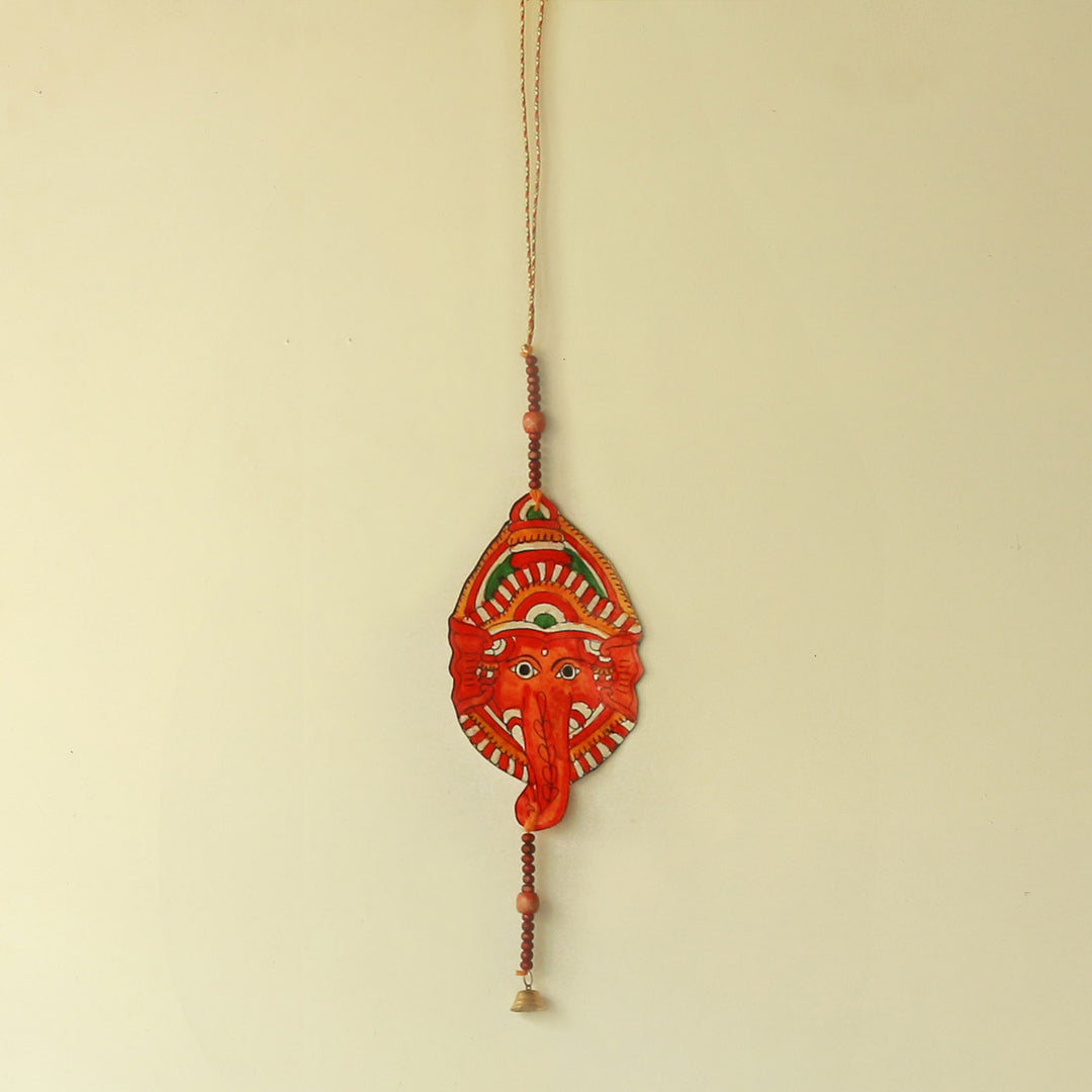 Tholu Bommalata Parchment Leather Ganesha Hangings - Pack of 2