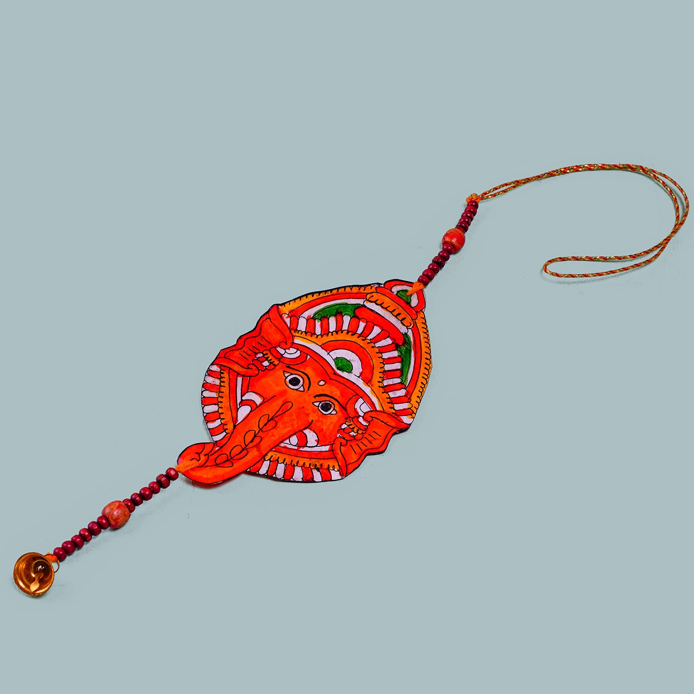 Multicolor - Handpainted Tholu Bommalata Leather Necklace