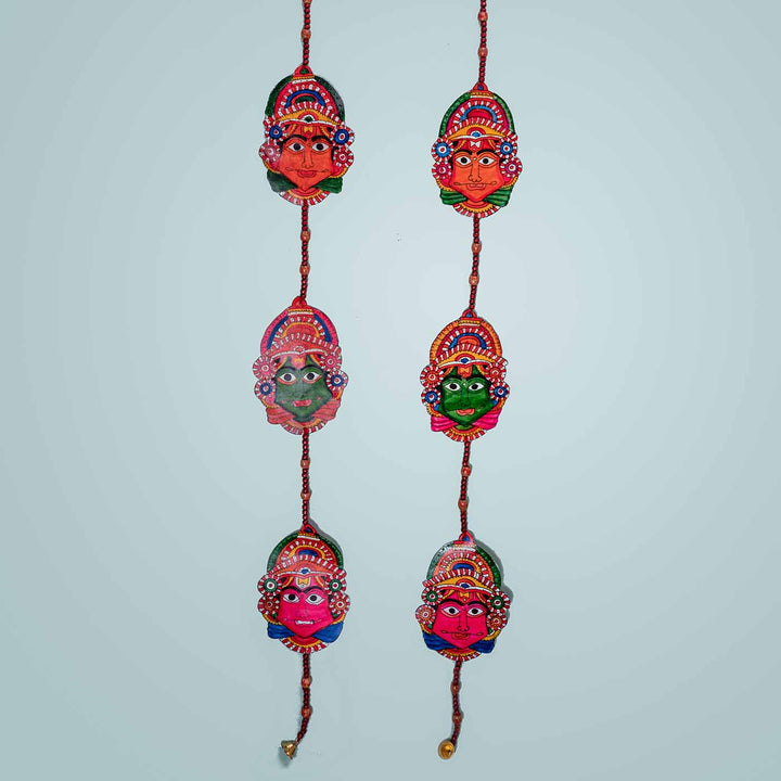 Colourful Stringed Parchment Leather Kathakali - Pack of 2