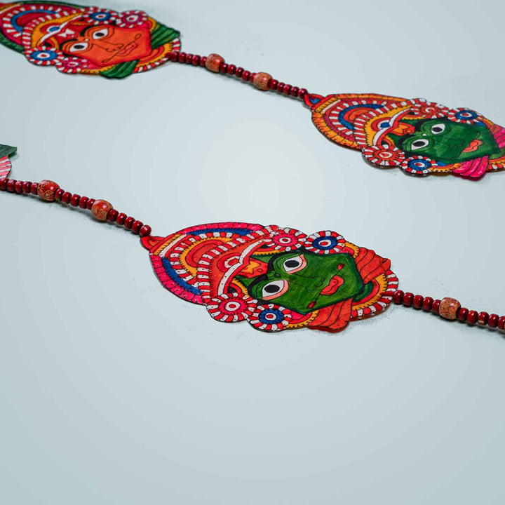 Colourful Stringed Parchment Leather Kathakali - Pack of 2