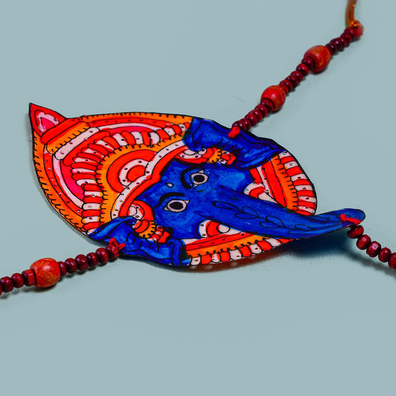 Colourful Parchment Leather Tholu Bommalata Ganesha Toran